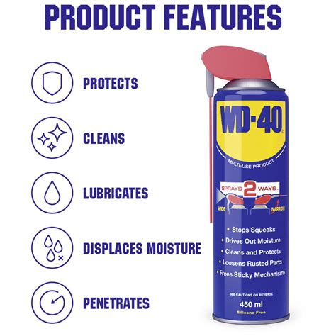 Wd 40 Multi Use Lubricant Smart Straw Spray 450ml X3