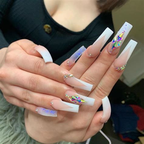 long acrylic nail ideas  express  personality   girls
