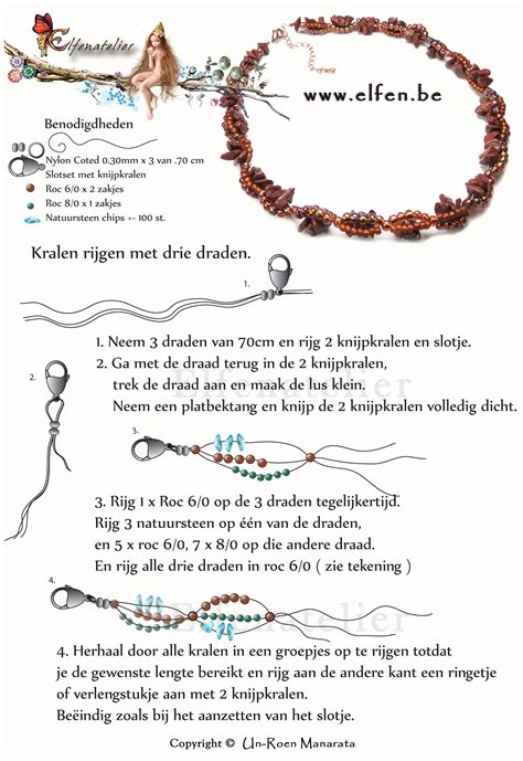 rijg ketting met  draden wwwelfenbe  necklace patterns seed bead patterns  beading