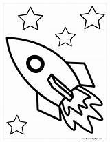 Rocket Coloring Ship Space Drawing Pages Outline Simple Kids Printable Rockets Rocketship Clipart Sheet Sheets Template Colouring Color Houston Print sketch template