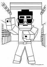 Minecraft Coloring Pages Skins Color Print Girl Style Kids Gangnam Maatjes Sonic Mario Creeper Getdrawings Popular Skeleton Book sketch template