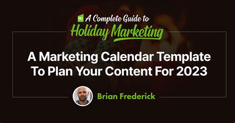 marketing calendar template  plan  content