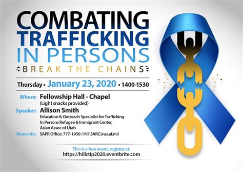 awareness event invitation combating trafficking in persons hill