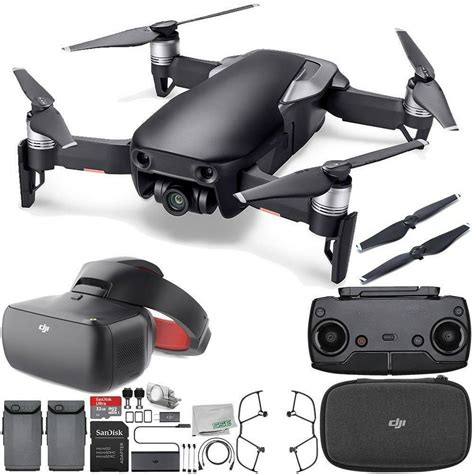 dji mavic air drone quadcopter onyx black dji goggles fpv headset