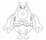 Coloring Monster Monsters Razor Sharp Teeth Cyclops Pages Printable Kids sketch template