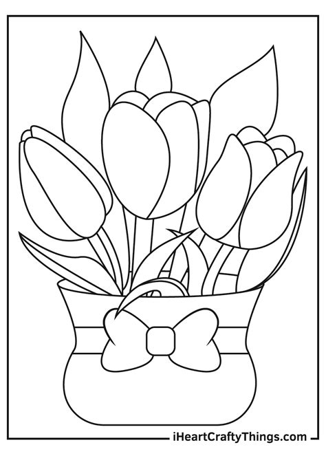 tulip coloring pages updated