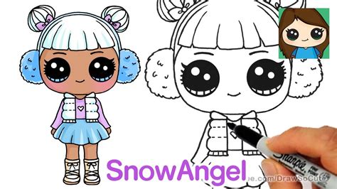how to draw snow angel lol surprise doll youtube