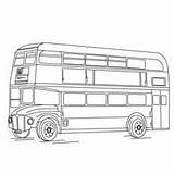 Bus Decker Coloring Double Pages sketch template