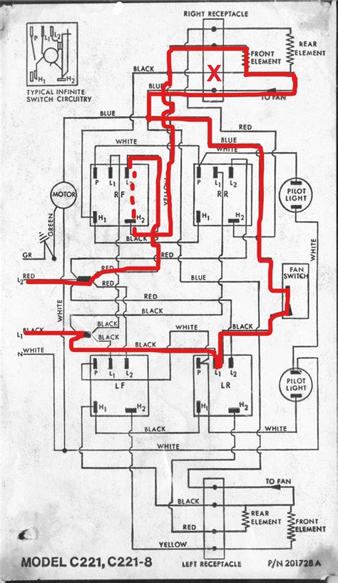 range wiring diagram kenmore  electric range parts sears partsdirect  shows