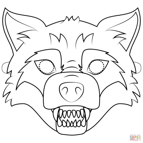 printable wolf mask  printable