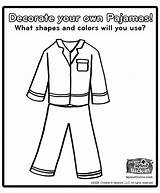 Pajama Coloring Pajamas Pages Polar Express Preschool Llama Red Template Activities Party Christmas Crafts Kids Sheets Decorate School Pj Printable sketch template