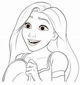 Coloring Pages Rapunzel Tangled Print Disney Printable Color Printables Drawings Drawing Kids Beautiful Girls Characters Looking sketch template