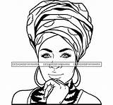 Svg Head Wrap Woman Scarf Turban Afro Zoom Click sketch template