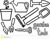 Coloring Pages Tools Garden Construction Tool Colouring Clipart Gardening Simple Clip Drawing Giardinaggio Wrench Printable Landscape Da Disegni Attrezzi Vector sketch template
