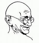 Gandhi Mahatma Bapu Clipartmag Jayanti sketch template