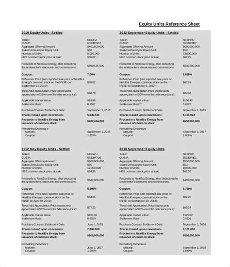 reference sheet templates  printable word excel