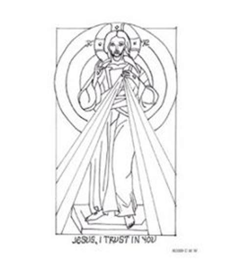 divine mercy catholic coloring page jesus  trust   catholic