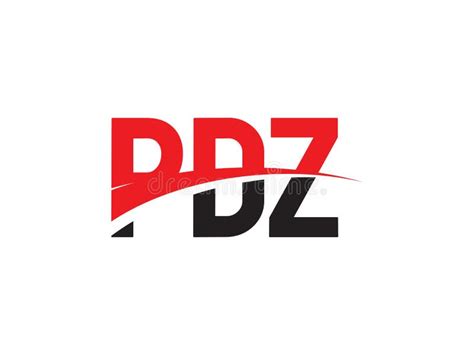 pdz letter initial logo design vector illustration stock vector illustration  black