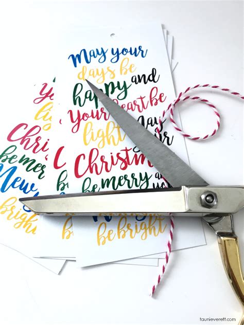 print cut christmas candle gift tag