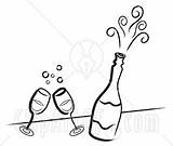 Coloring Pages Champagne Year Celebrations Parties Labels sketch template