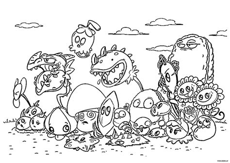 plants  zombies coloring pages  parts
