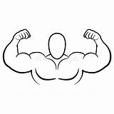Strong Muscle Arms Vector Flex Arm Flexing Drawing Biceps Bodybuilder Icon Illustration Hand Emoji Gym Macho Isolated Getdrawings Drawings Preview sketch template