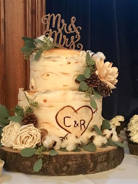 white birch wedding cake cakecentralcom