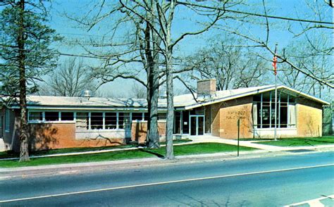 library postcards public library maywood  jersey