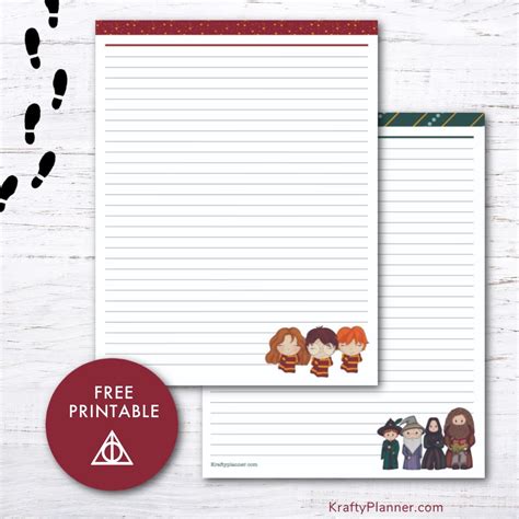 day   printable harry potter editable notes page krafty planner