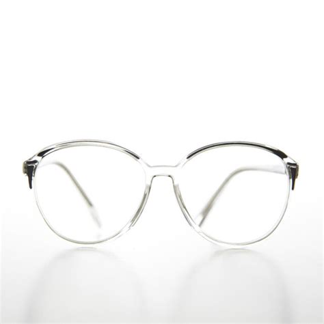 clear women s oversized reading glasses with black accent 3 50 diopter