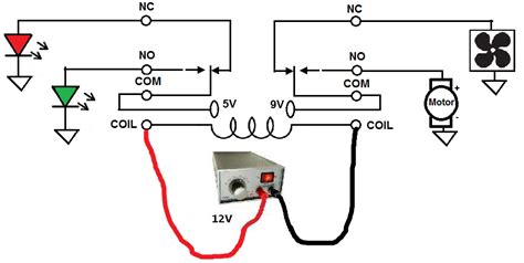 connect  dpdt relay   circuit