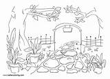 Garden Coloring Pages Printable Kids Adults sketch template