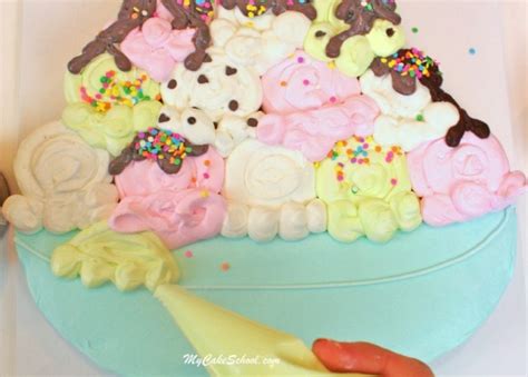 Ice Cream Sundae Cupcake Cake ~ A Blog Tutorial My Cake School
