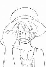 Luffy Lineart Onepiece sketch template