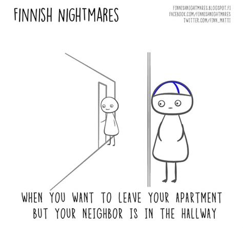 10 introvert problems depicted in the hilarious comic series ‘finnish