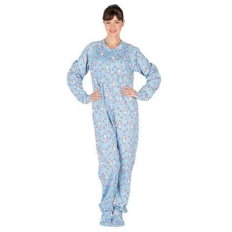 Footed Pajamas Footed Pajamas Bunny Love Adult Cotton Onesie