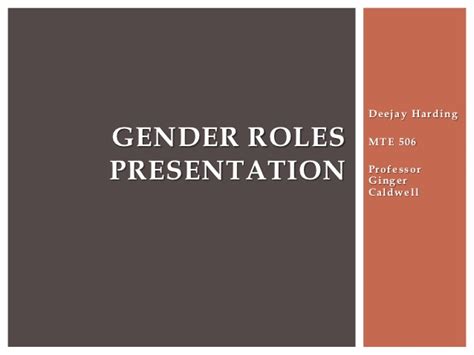 Gender Roles Presentation