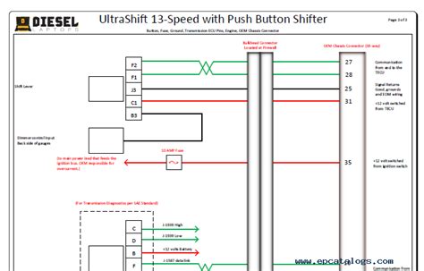 eaton ultrashift  speed  push button shifter wire diagram