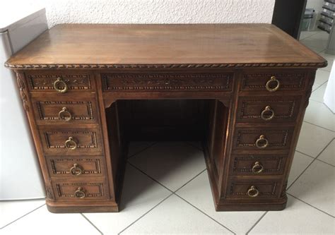 annonce vente bureau ancien  tiroirs bois massif tres beau bureau occasion meubles  vendre