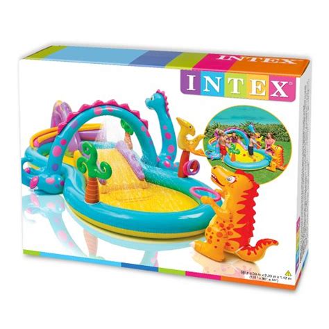 intex dinosaur water play center paddling pool with moveable arch