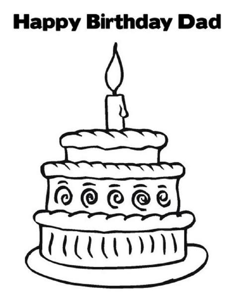 printable coloring birthday cards  dad coloring pages