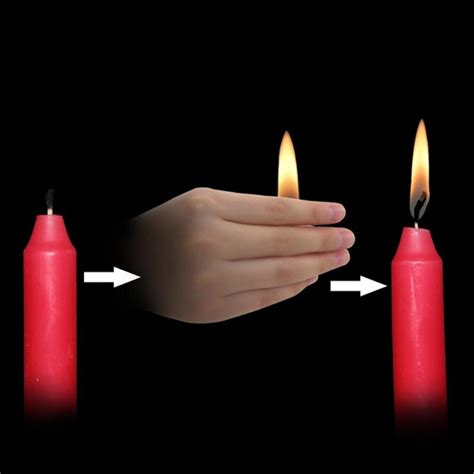 magic tricks illusion prop candle flame movement fire rubber finger