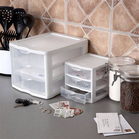 plastic small  drawer storage boxes set   home organizer   white ebay