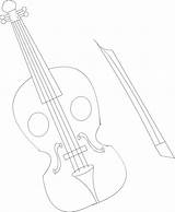 Violin Crayons sketch template