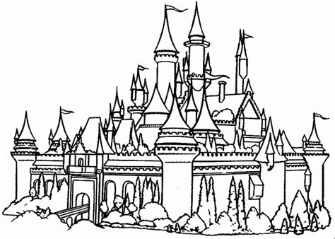 printable castle coloring pages everfreecoloringcom