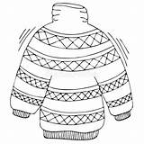 Sweater Warm Outline sketch template