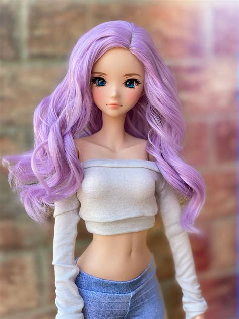 smart doll size cm wig lavender blossom etsy