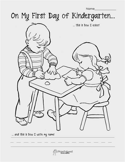 day  kindergarten coloring page