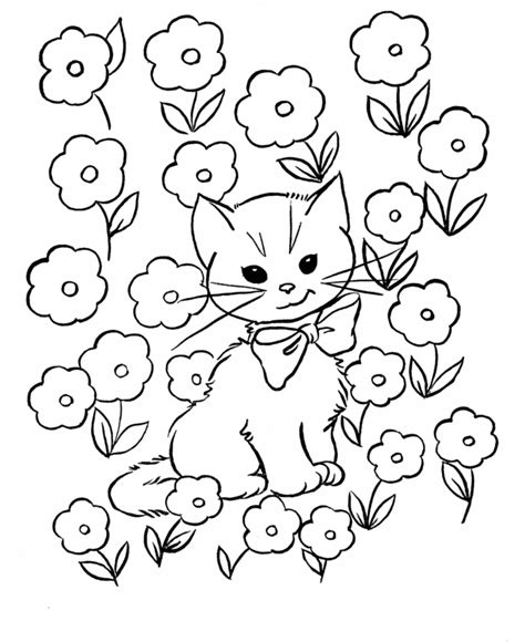 printable cat pictures coloring home