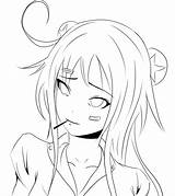 Anime Lineart Line Cute Girl Deviantart Practice Transparent Group Send Enter Message Mail sketch template